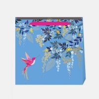Blue Hummingbird Print Medium Gift Bag By Sara Miller London